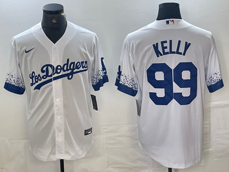 Men's Los Angeles Dodgers Joe Kelly #99 White Jersey